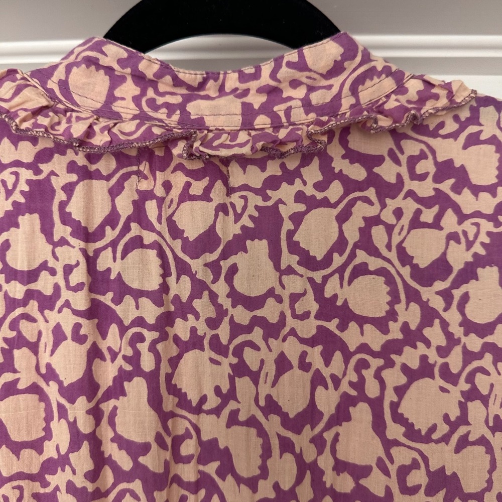 Perry Walker The Martha II Purple Floral Bohemian Maxi Dress Size Medium - Picture 10 of 14